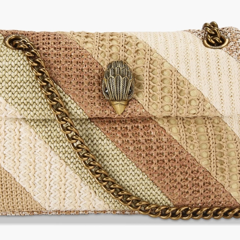 Kurt Geiger Tan Crochet Chain Bag